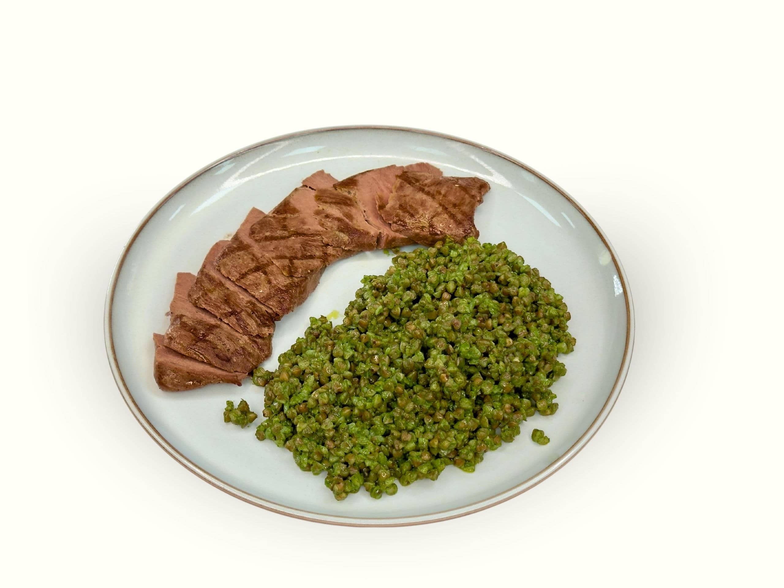 Beef steak with buckwheat