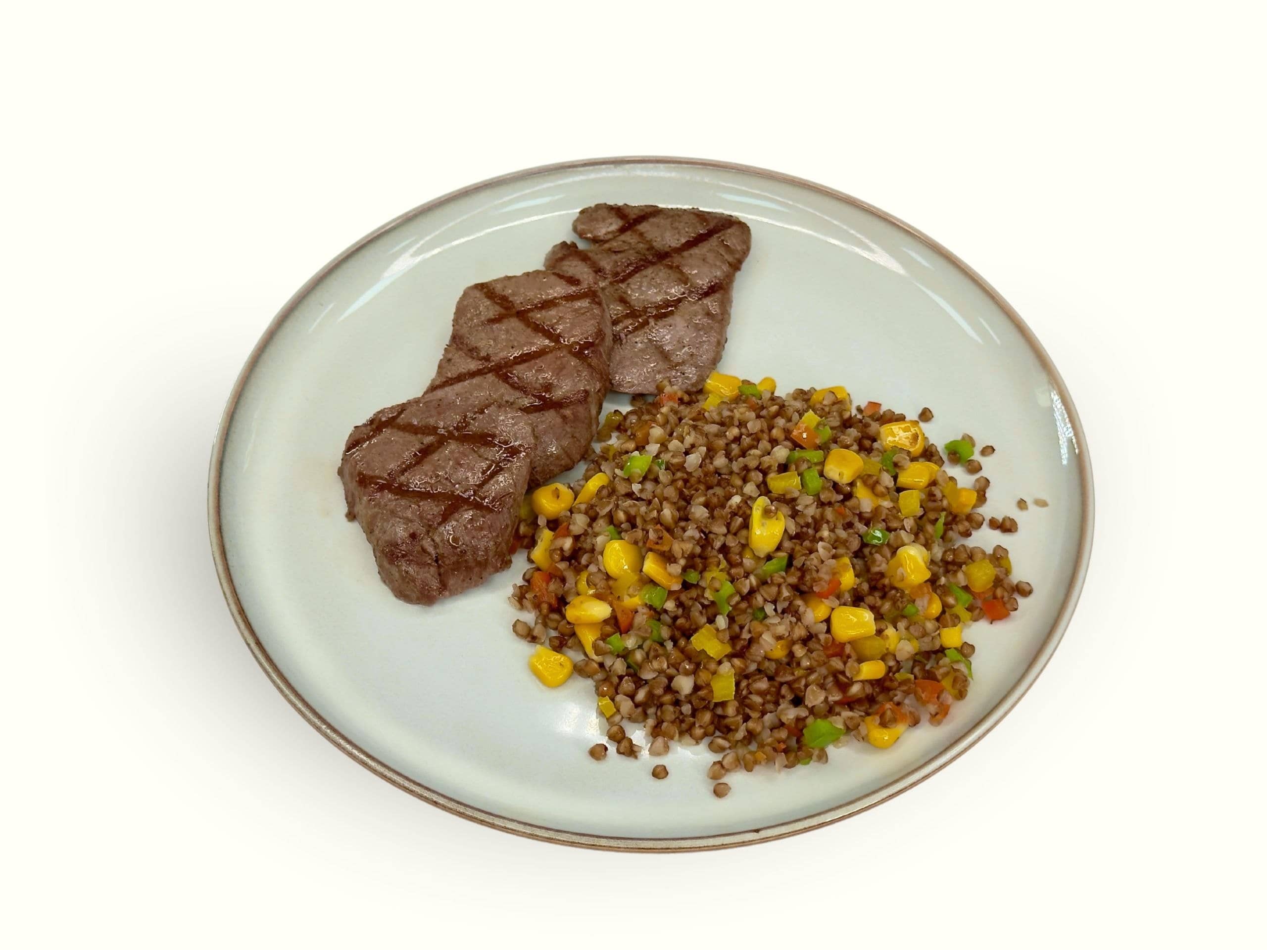 Grilled Beef with Buckwheat