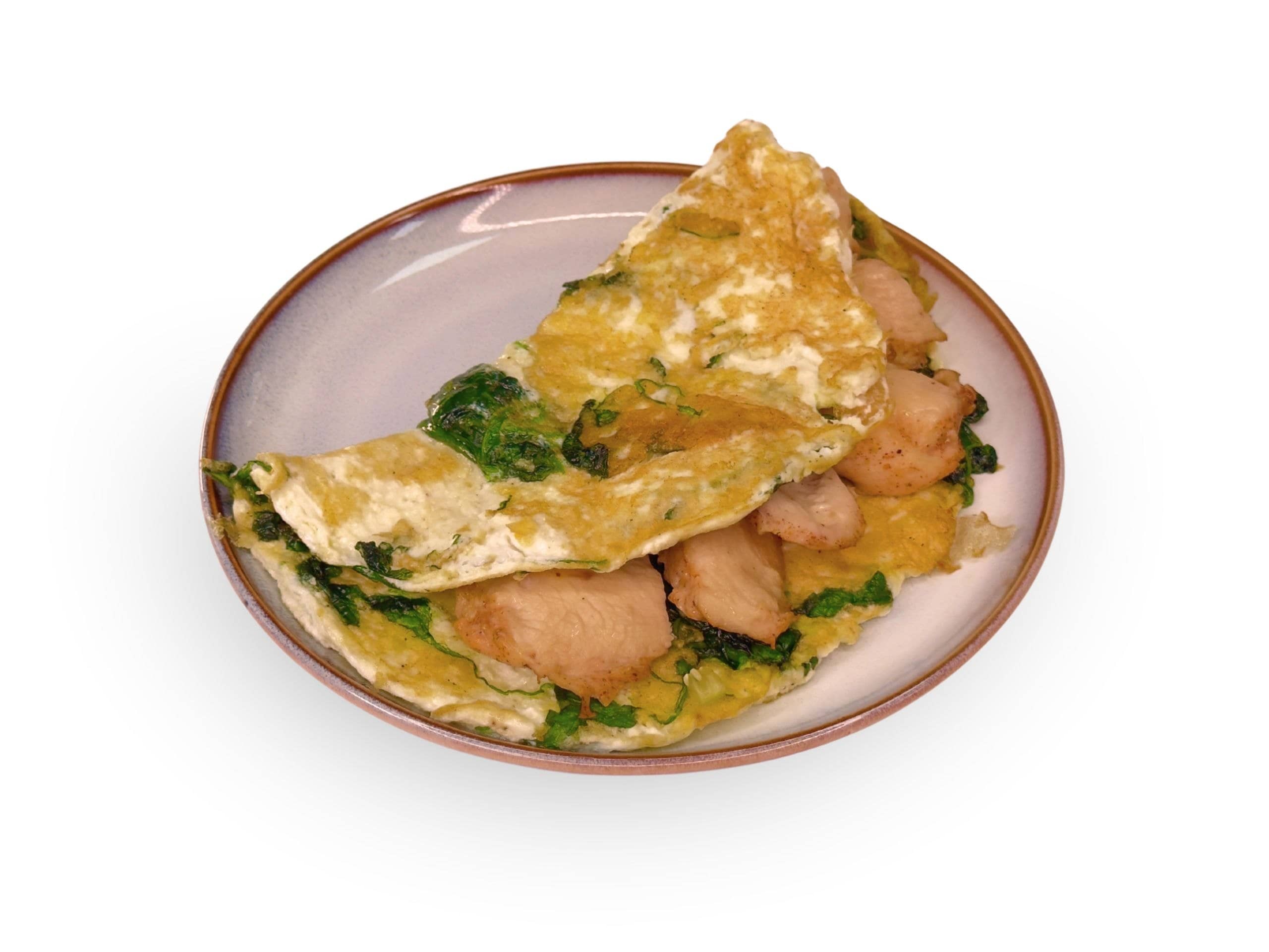 Egg white omelette with chicken
