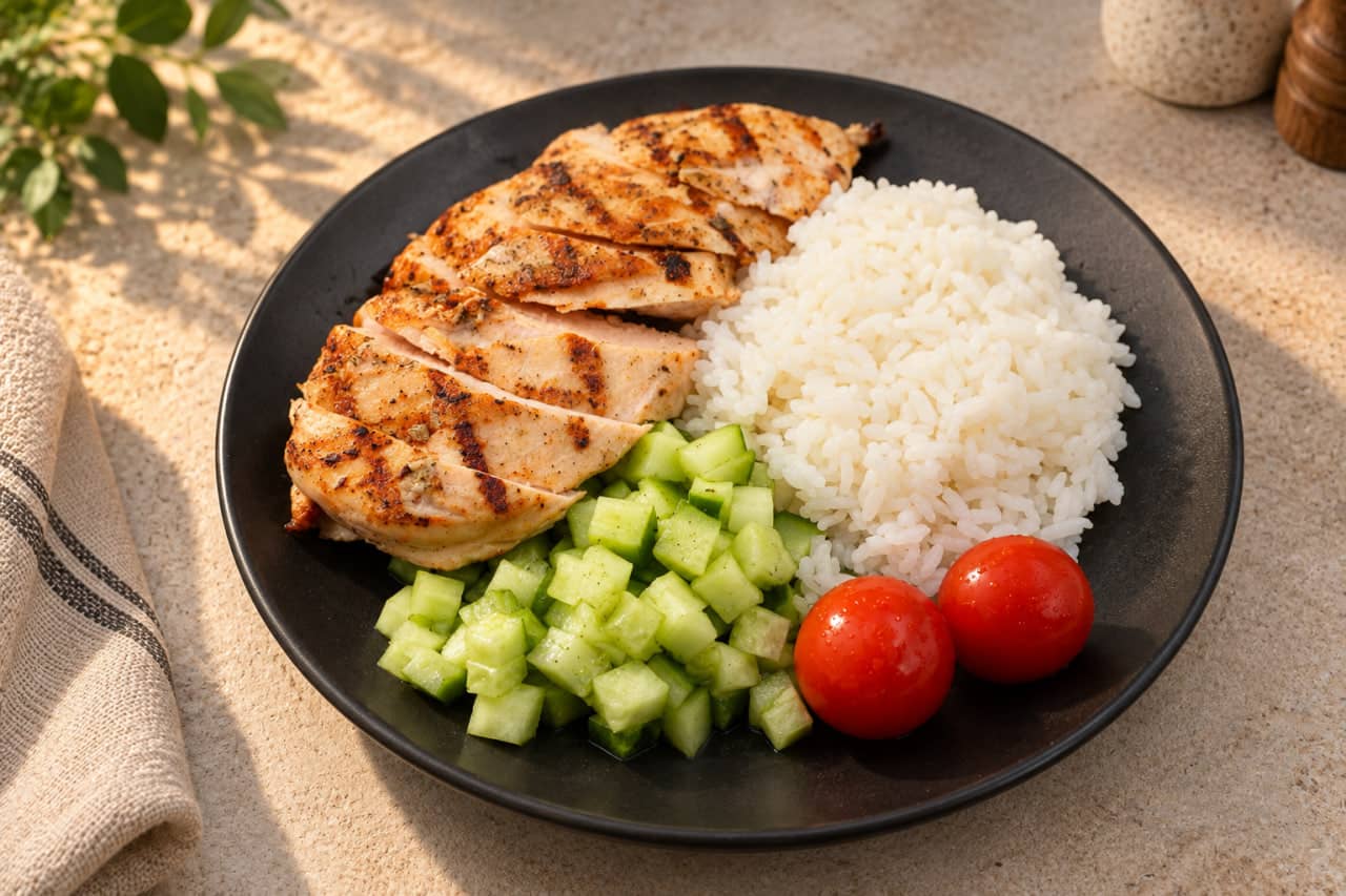 Baked chicken with rice