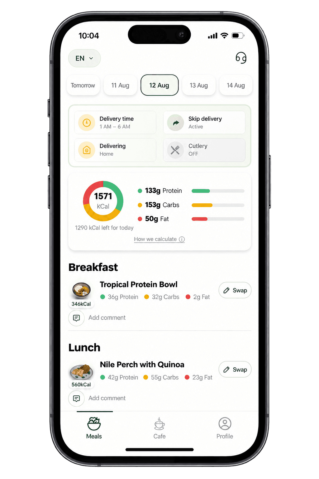 TastyGo app on mobile