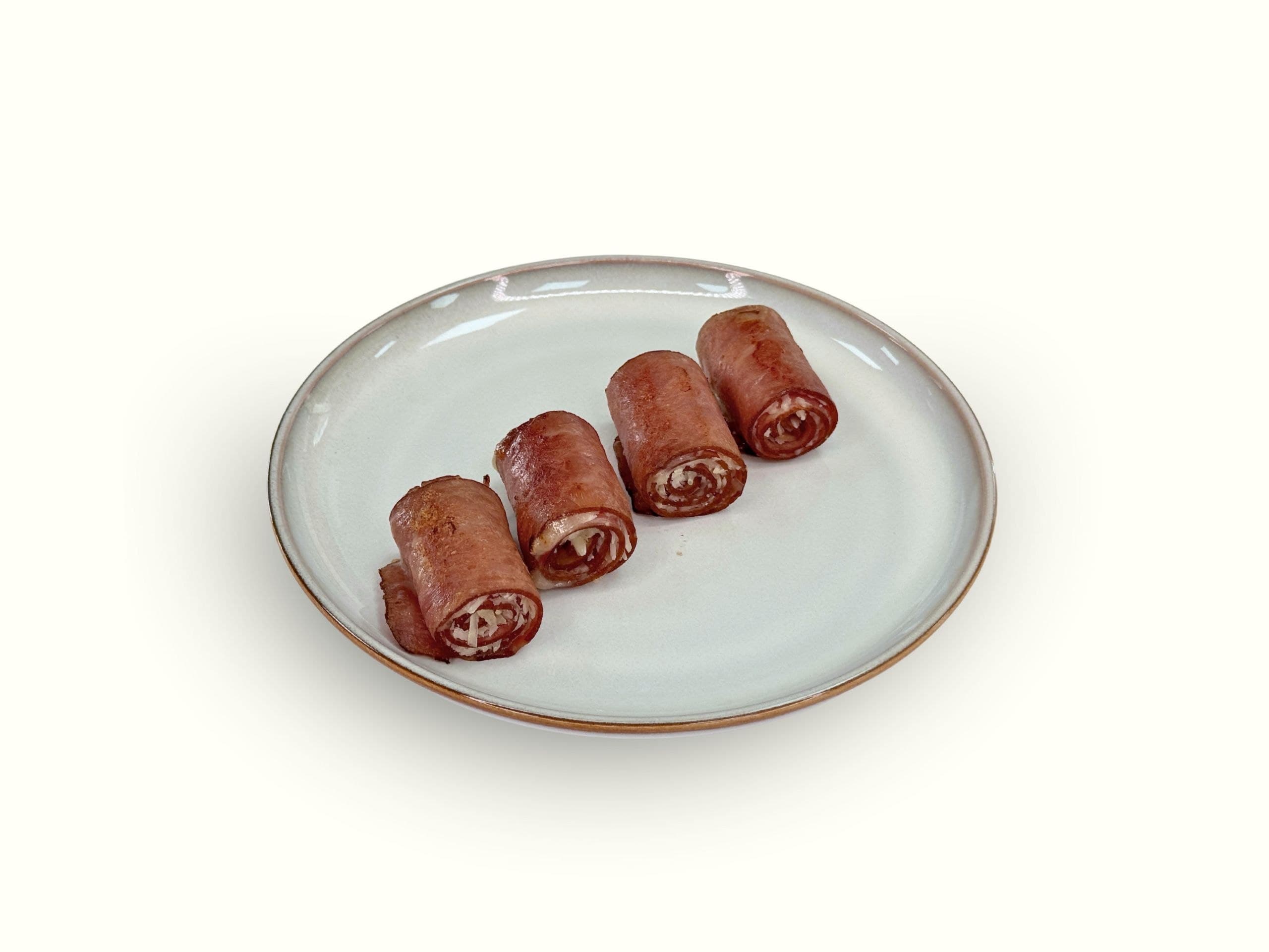 Crispy bacon with Parmesan