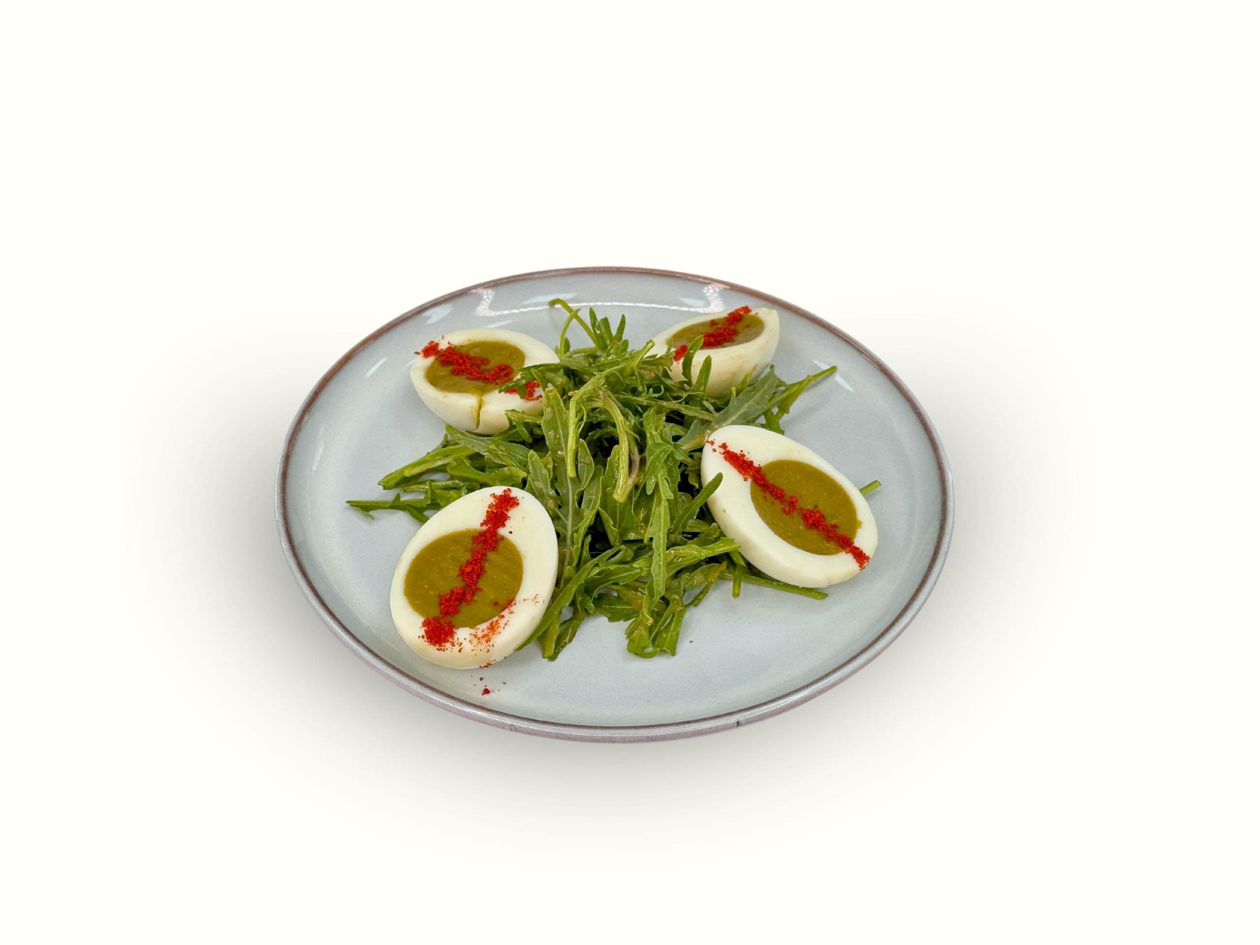 Eggs with guacamole