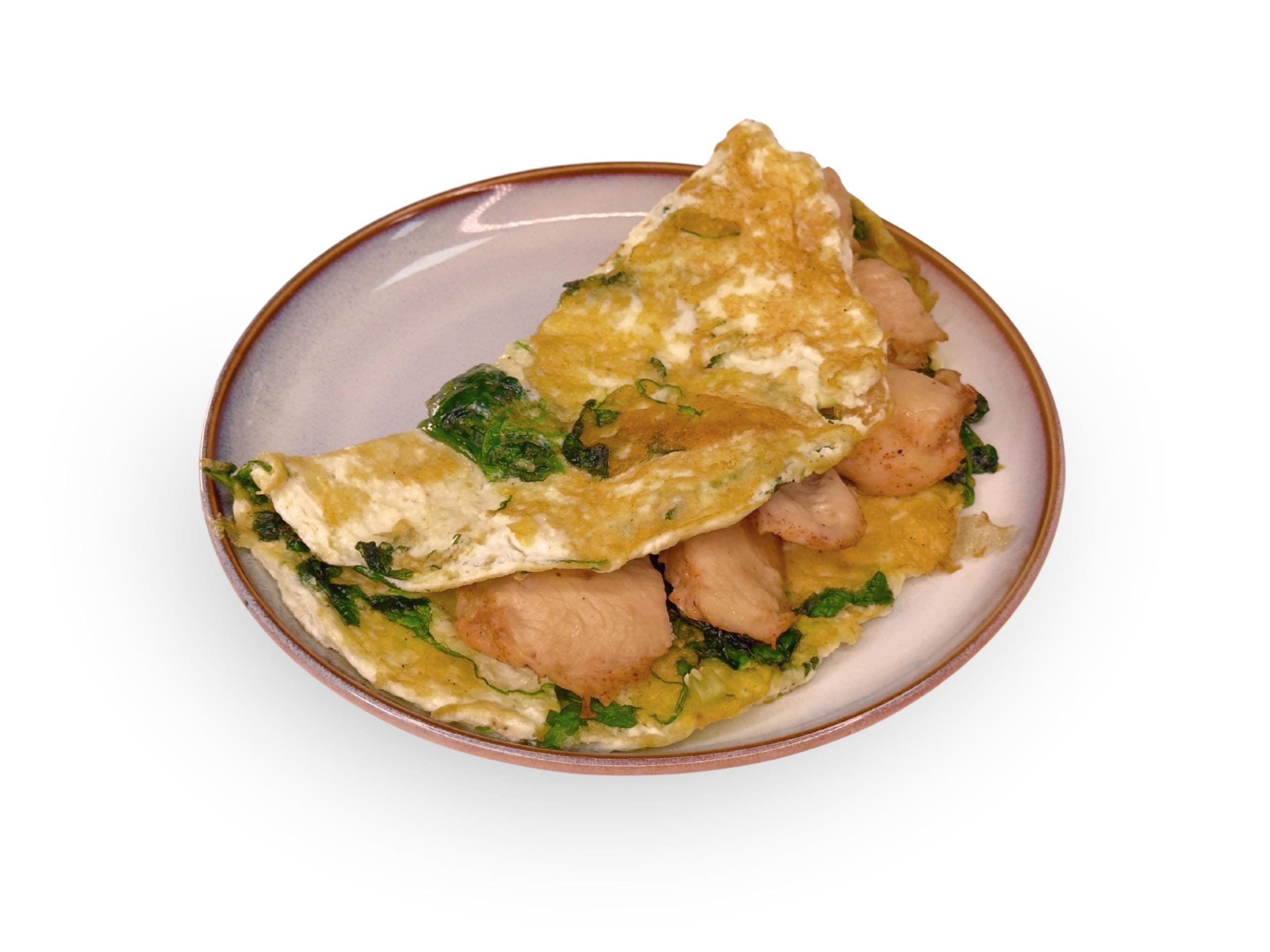 Egg white omelette with chicken