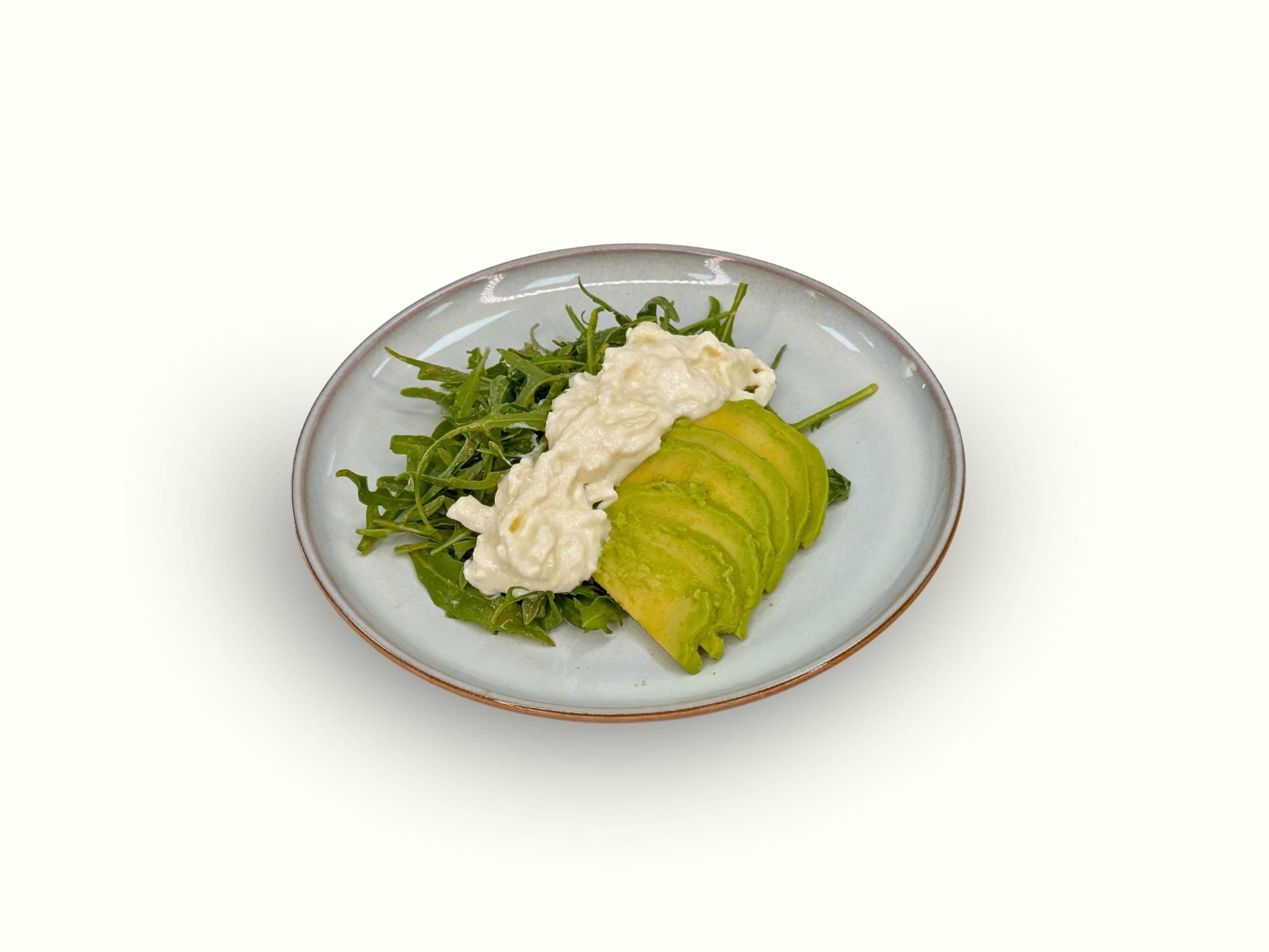 Avocado with stracciatella