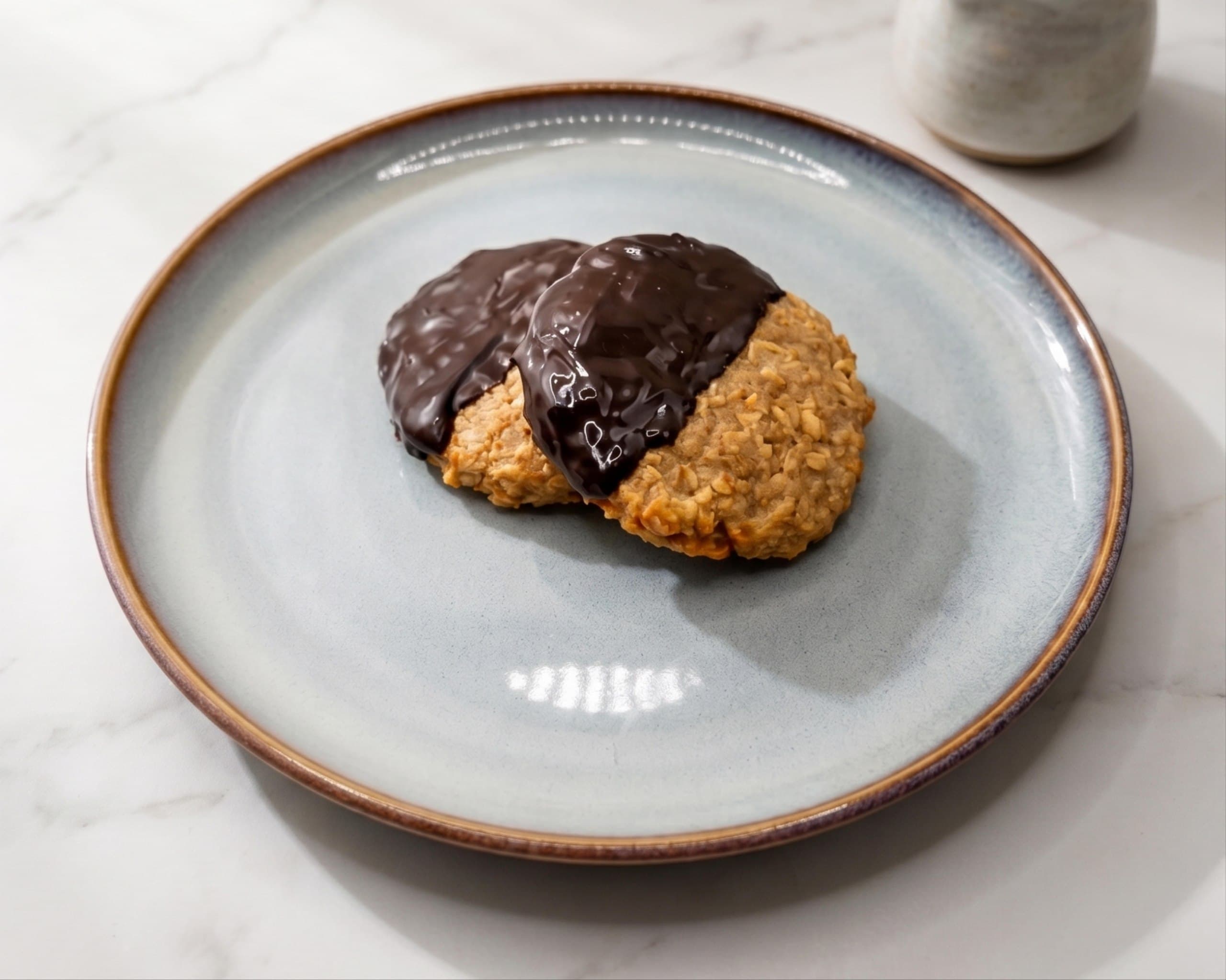 Oats Cookies with Glazed Chocolate