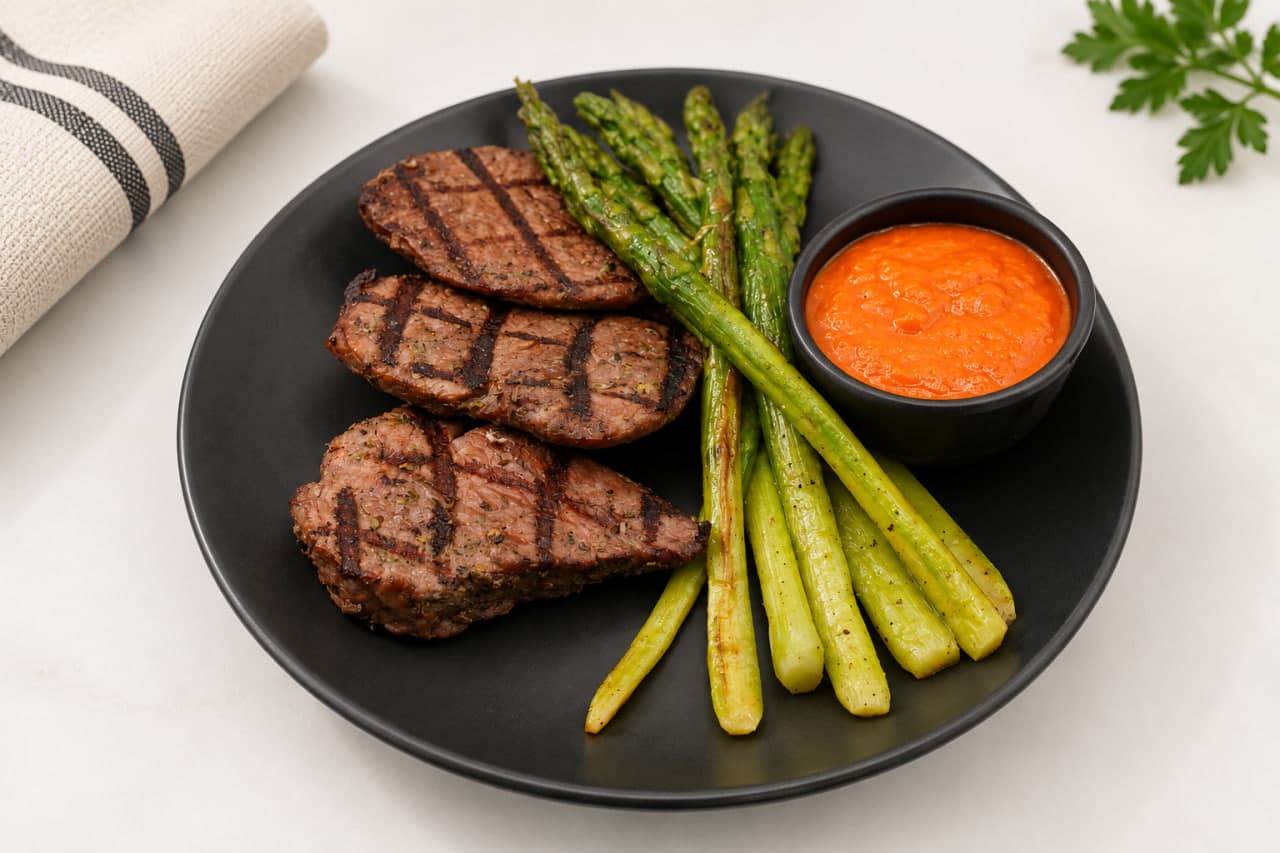 Beef Steak with Asparagus